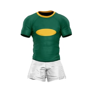 Conjunto de Camiseta y Pantalones Cortos de Rugby Transpirables para Hombre, Tallas Grandes, Sublimados, 100% Poliéster, Secado Rápido, Protección UV, Uniforme Deportivo - Product Image 5