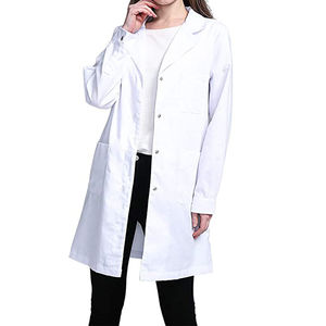 Alta calidad Full Zipp Slim Fit Medical Lab Coat Algodón Poliéster Médico Hospital Uniformes Mujeres matorral enfermera Lab Coat - Product Image 1
