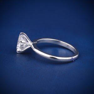 Precioso anillo solitario de diseñador de compromiso de seis puntas de diamante de moissanita de corte redondo de 925 CT de plata de ley 1,58 para mujer - Product Image 5