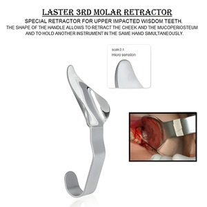 Retractor de mejillas láser Dental Manual de acero inoxidable para tercer molar superior herramienta esencial para Cirujanos Orales dentistas paciente - Product Image 6