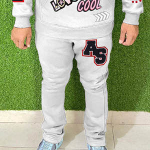 Conjunto de 2 Piezas para Hombre, Sudadera con Capucha y Pantalones Deportivos de Felpa, 100% Algodón Ecológico, Personalizable, Ropa Deportiva Funcional, Marca Privada - Product Image 4