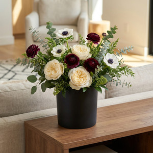 CYL7507BK - Vase cylindrique en céramique noire - 6,75H - Product Image 5