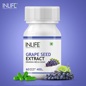 100% Natural Ayurvedic <strong>Grape</strong> <strong>Seed</strong> <strong>Extract</strong> 400mg 60 Veg. <strong>Capsules</strong> for Adults Effective Antioxidant for Teenagers Pregnant Women - Product Image 3