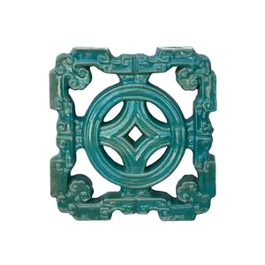 Moneda China Ru-Yi, mezcla de verde turquesa, esmalte para pared y suelo, azulejo de arcilla WS3587 para dormitorio, supermercado, parque, patio - Product Image 1
