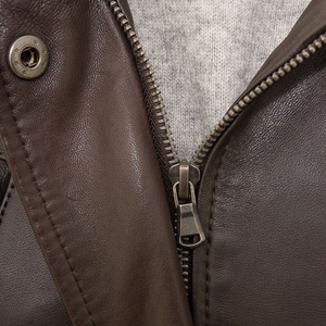 Veste de motard en cuir véritable de mouton de haute qualité pour hommes élégant imperméable respirant meilleure vente hiver nouvelles vestes en cuir - Product Image 4