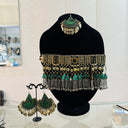 Attractive Stainless Steel Afghan Jewelry <b>Set</b> for Women Ethnic Beadwork <b>Crystal</b> Rhinestone for Weddings Festive Celebrations - Product Image 3