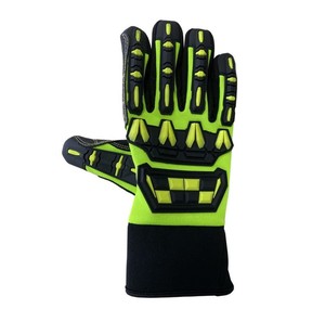 Gants de protection en cuir de construction anti-impact TPR personnalisés Gants de travail de sécurité mécanique de soudage anti-coupure - Product Image 2