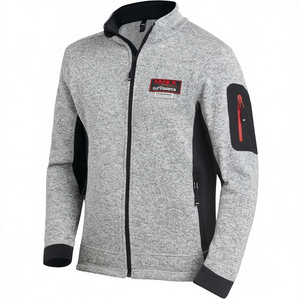 Chaqueta de Forro Polar Tejida CHRISTOPH en Gris/Negro, Sudaderas y Chaquetas Promocionales FHB - Product Image 2