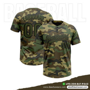 Camiseta de Béisbol de Dos Botones, Uniforme de Equipo Personalizado, Transpirable, de Secado Rápido, Antibacteriana, Anti-UV, Cuello en V, Poliéster, Ropa Deportiva - Product Image 5
