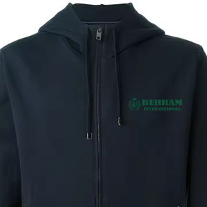 Sweat à capuche unisexe 100 % coton molletonné/éponge française avec fermeture éclair, brodé, teint uni, chaud pour l'hiver, col à capuche, poches classiques, séchage rapide - Product Image 2