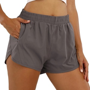 Shorts de course pour femmes à séchage rapide, taille haute, double couche, en polyamide, idéal pour les squats, au meilleur prix - Product Image 4