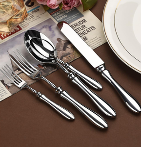 Cubiertos con mango de diseñador con acabado plateado moderno, juego de cubiertos de acero más vendido, uso doméstico para Hotel y restaurante - Product Image 3