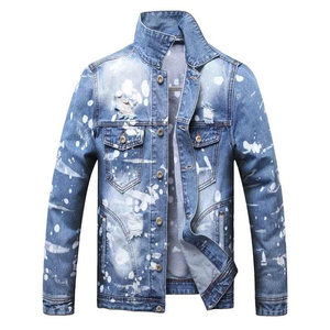 2025 Custom Made Ladies Long Stretch Denim Jacket Fashion Trending Plain Dyed Outerwear Wholesale Cotton <b>Filled</b> for Autumn - Product Image 1
