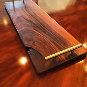 Poignée en métal et plateau de service en bois plateau de service de table petit-déjeuner plateau de service petit-déjeuner plateau pour vaisselle de l'Inde - Product Image 1