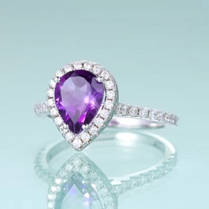 925 Sterling Silver Luxury Gemstone <b>Ring</b> with Sky Blue Topaz Sapphire Ruby Amethyst Opal & <b>Crystal</b> 100g Thailand Wholesale - Product Image 3