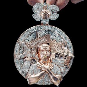 Sarva Jewels จี้ฮิปฮอป unisex 925เงิน VVS Moissanite จี้เพชรหรูหราขนาดใหญ่เครื่องประดับที่ดีสำหรับปาร์ตี้ - Product Image 6