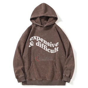High GSM Heavyweight Pullover Hoodie Vintage Acid Wash Streetwear Sudaderas con capucha de diseño de doble capa Fabricante - Product Image 3