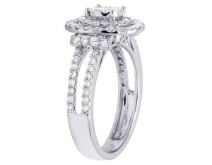 Double Halo Round Cut Moissanite Cluster Diamond <b>Ring</b> In Elegant S925 Sterling Silver <b>Iced</b> Out Luxury Women's Jewelry - Product Image 2