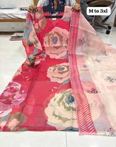 Belle collection de soie Chanderi la plus tendance avec impression numérique Kurti et Dupatta au prix de gros - Product Image 5