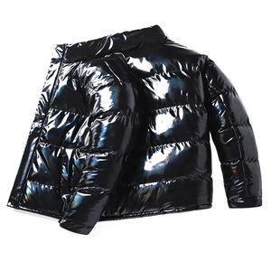 Chaqueta acolchada de alta calidad, estilo Streetwear, abrigo cálido de manga larga con cuello levantado y cremallera, Material polar para exteriores para hombres - Product Image 2