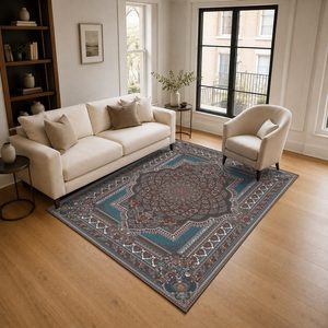 <b>RUGS</b> DEPOT LXDP-0924 Wholesale <b>Charcoal</b> <b>Grey</b> Contemporary Abstract Digital Printed Machine Washable Chenille Area <b>Rug</b> Non Slip - Product Image 2