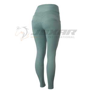 Elegante pantalón ecuestre construido con un diseño delgado a medida, forro de control de humedad, costuras reforzadas y comodidad de conducción - Product Image 4