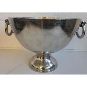 Large Champagne Ice Bowl Pedestal Style Decorative <b>Metal</b> Ice Bucket Bar Accessories Countertop Display Wine Chiller <b>Tub</b> Decor - Product Image 5