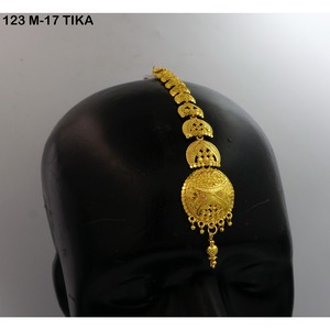Diseño antiguo chapado en oro tradicional Maang Tikka elegante hecho a mano accesorios para el cabello para bodas y mujeres y niñas nupciales - Product Image 2