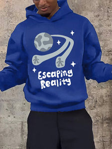 Sudadera con Capucha Bordada de Moda para Hombre, Personalizada, Impresa, Transpirable, de Secado Rápido, Material de Felpa de Algodón/Poliéster para Invierno - Product Image 2