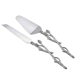 Shiny Mirror Silver Plated Stainless Steel Cutlery Set Cake Server Knife Wedding Decorative Flatware for <b>Christmas</b> Party <b>Use</b> - Product Image 3