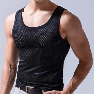 Débardeurs en coton sans manches à col rond pour hommes Logo personnalisé Fitness Gym Course à pied Musculation Sports Sous-vêtements respirants - Product Image 3