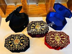 Beautiful Royal Piece Wholesale Jewelry <b>Storage</b> <b>Box</b> Shanell And Velvet Fabric Embroidery Work Customized Style Best Price - Product Image 4