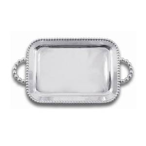 Plateau de service en aluminium Designer Border Restaurant & Hôtel Fournisseur Design simple Plateau de service à thé et à café fait à la main - Product Image 1