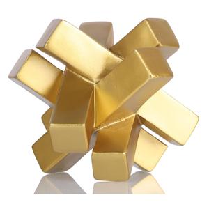 Modern <b>Gold</b> Knot <b>Statue</b> a striking minimalist sculpture designed to bring contemporary elegance to any space - Product Image 1
