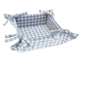 Wholesale 100% organic cotton <b>fabric</b> bread <b>basket</b> new patterns ecofriendly quality washable folding food <b>basket</b> GOTS certificate - Product Image 4