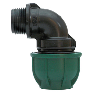Gomito a 90° con raccordo maschio 25 x 3/4 - PN 12.5 - Product Image 1