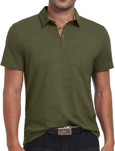 Polo Moderno 2024, Nuevo y Popular, Liso, Casual, con Logotipo Personalizado, con Bolsillo, para Hombre, Tejido, de Alta Calidad - Product Image 2