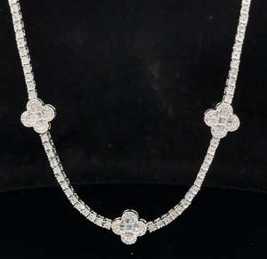 Collar de cadena cubana para hombre con moissanita VVS1 y Diamante Plata de Ley 925/colgantes y dijes de oro blanco de 14K Estilo elegante - Product Image 1