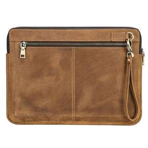 Factory Wholesale Custom Leather Laptop <b>Sleeve</b> <b>Protective</b> Cover Luxury Genuine Leather Zipper Laptop Bag <b>Sleeve</b> Case - Product Image 4