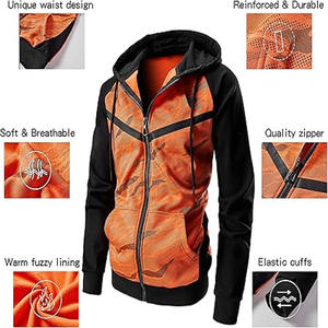 Streetwear zippé personnalisé vente en gros Sweat à capuche pour hommes en polaire à double fermeture éclair - Product Image 5