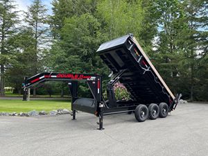 Double A 7X16 Tri Axle Gooseneck Dump Trailer Pro Series (21 000LBS GVW 3 7K Axles) - Product Image 2