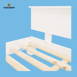 Lit pour enfants classique en bois d'ingénierie de couleur claire EN71 moyen et généreux Vietnam France Apprentissage | Van Hue - Product Image 6