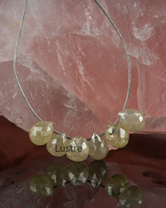 Collar de Lujo con Cuentas de Diamantes Amarillos en Forma de Lágrima, Corte Briolette, Facetado, de 2.5-3.7mm, 15 Pulgadas - Product Image 1