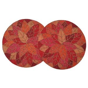 Napperons multicolores brodés en perles de verre bleu et or de forme ronde, vente directe en usine depuis l'inde, prix de gros - Product Image 3