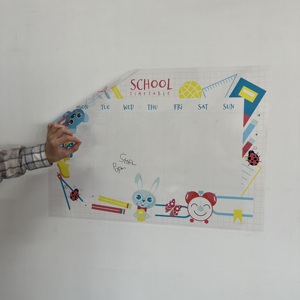 Tableau blanc réutilisable en polystyrène durable Planificateur de cours effaçable à sec pour étudiants Surface de maintien de l'électricité statique - Product Image 5