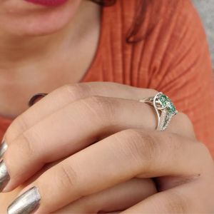 Classique 10kt Or Massif Solitaire Bagues De Fiançailles De Mariage Unique Moissanite Diamant Certifié Bijoux De Fête - Product Image 2