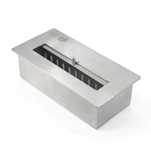 Cheminée au bioéthanol noire Jefferson avec brûleur en acier inoxydable - Product Image 2