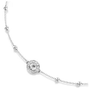 Collar con colgante versátil Cristales de corte redondo de doble cara Joyería de cadena ajustable de plata para colecciones de mujeres - Product Image 4