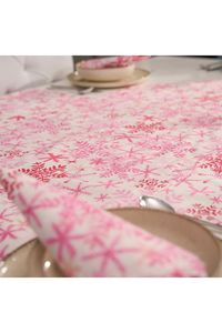 Ensemble de table à manger 5 pièces Pink Snow et 4 sets de table 35x45 cm 1 chemin triangulaire 50x150 cm Décoration de table élégante - Product Image 3