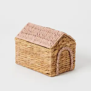 2024 New Product <b>Water</b> Hyacinth Basket House for Kid Decor Kid Room <b>Storage</b> Basket for Kids OEM Packaging in Vietnam - Product Image 2